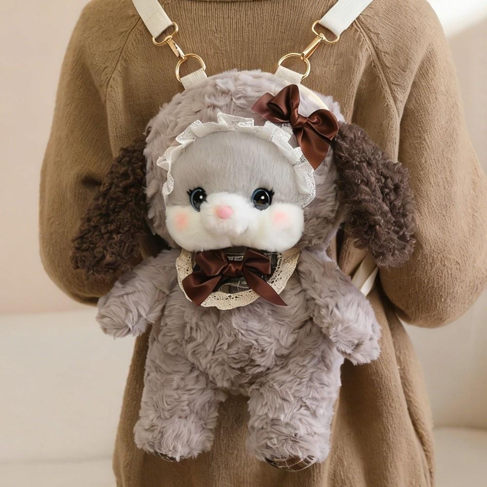 New Soft Plush Animal Plush Backpack Cotton Detachable Strap Plush Doll Backpack Cute Cartoon Shoulder Bag Daypack