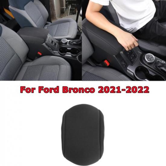 Black Car Center Central Armrest Cover Cushion Mat for Ford Bronco -2024 US