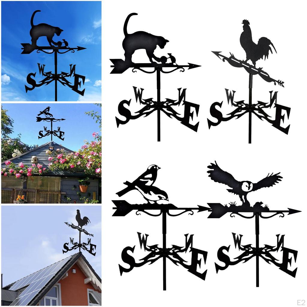 Classic European Style weathervane Scene Garden Stake Weather Vane Wind Direction Indicator