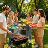 10 Inch Plate Stabilizers Plastic Paper Holders, with Snap Groove Design, Reusable Convenient Party Organizers Durable PP Plates, for Outdoor Cookouts