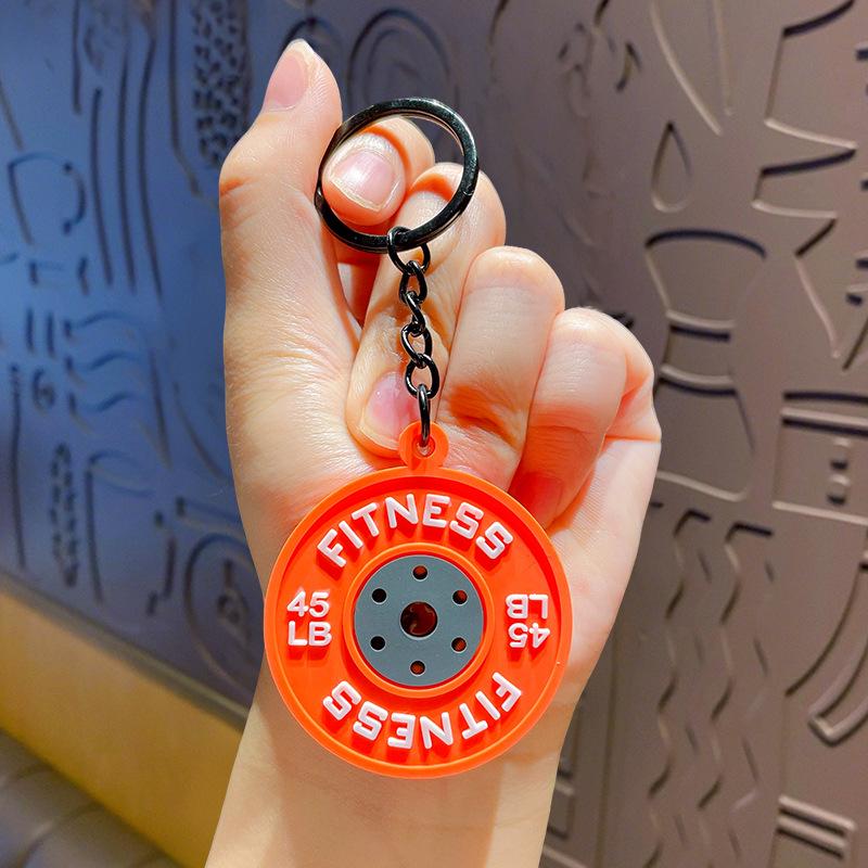 High-Grade Mini Fitness Equipment Keychain Charms & Ornaments