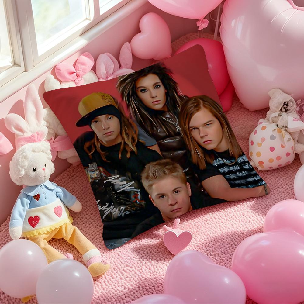 Rock Band T-Tokios H-Hotels Наволочка Мягкая Плюшевая Ткань Двусторонняя Печатная Наволочка для Подушки Теплая Зимняя Подушка для Дивана 30cmx30cm