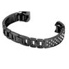 Stainless Steel Bracelet Women Inlay Rhinestones Wristband Wrist Decoration for FitbitBlack