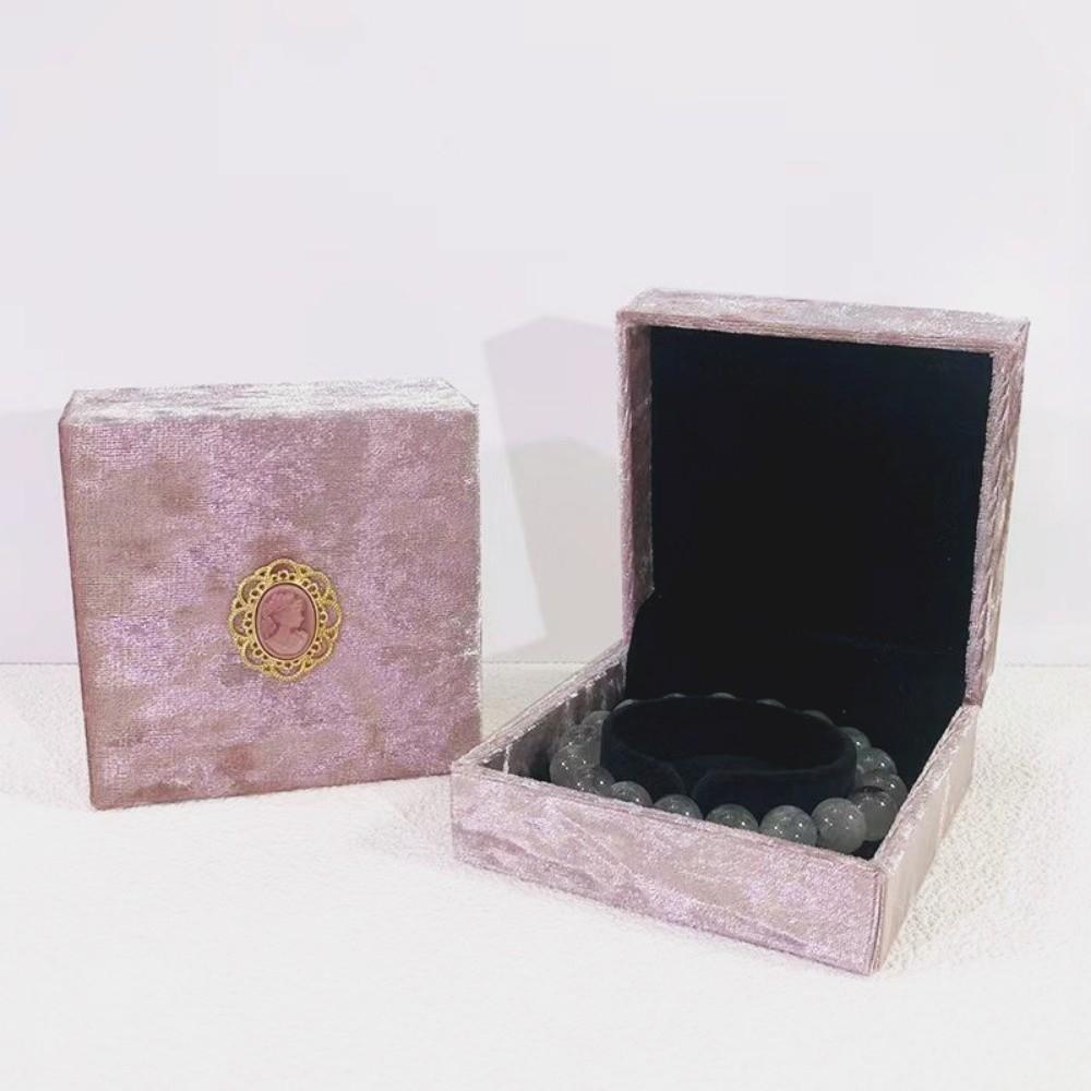 Bracelets Wedding Ring Display Case Pink Necklace Storage Box Retro Jewelry Box Gifts