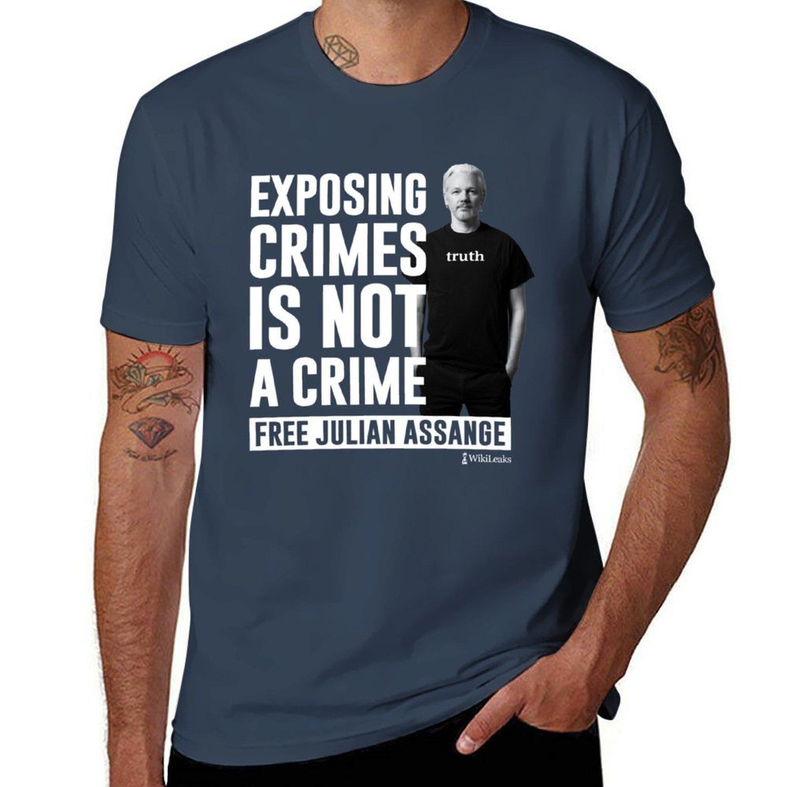 Uncovering crime is not a crime T-Shirt Casual Minimalist Short Sleeve Top S