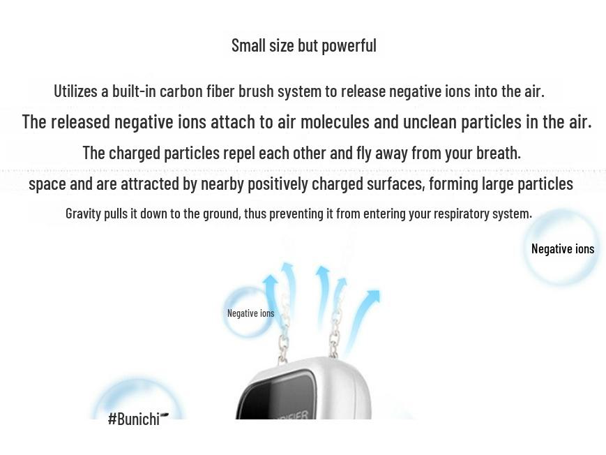 Portable Neck-Hanging Negative Ion Air Purifier Mini 