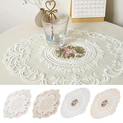 Accessori Cucina Sottobicchiere Ricamato in Pizzo Decorazioni Festa Matrimonio Casa Tovaglia
