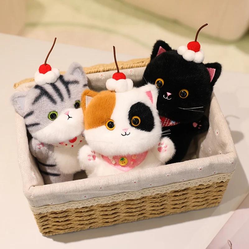 Adorable Japan Bring Cat Plush Toys Stuffed British Shorthair Grey White Orange Ragdoll Pussy Kitten Doll Table Accompany Toys