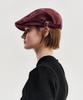 Kimjisu Studded Suede Hunting Cap _ Burgundy