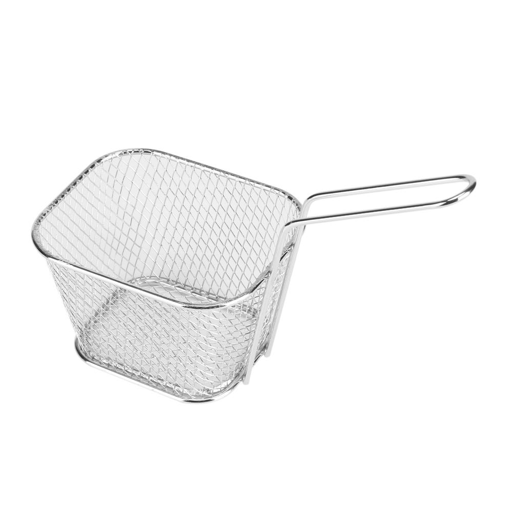 Small Gold Metal Baskets for Serving Chips Fryer Cooking Tool