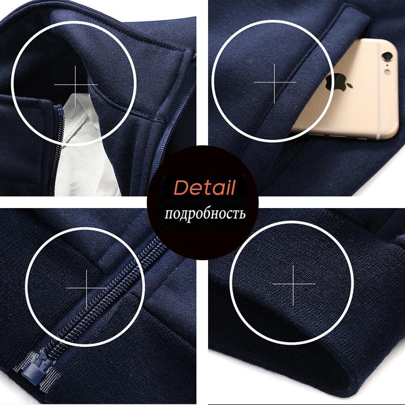 2025 Spring Autumn Men Casual Fleece Suits Men Track Suit Sweatshirt+Pants Sportswear Set Men Fashion Hooded Outerwear Suit Male