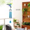 Evealyn Outdoor Hummingbird Wind Chimes, Indoor Handing Stained Glass Metal Music Beautiful Wind Chimes for Home, Balcony,Window, Garden, Yard,