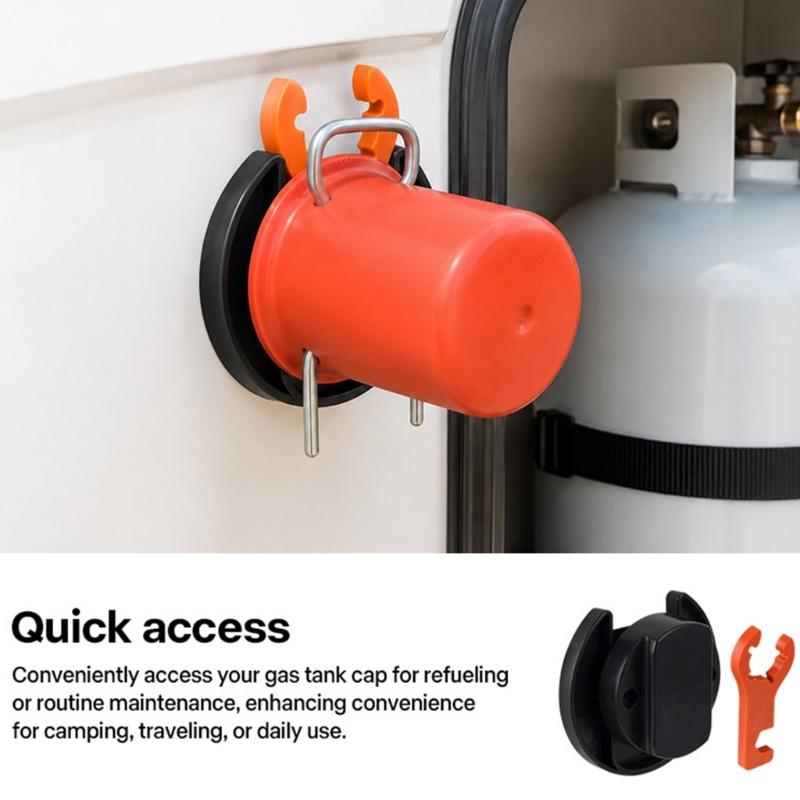 Travel Trailer Cover Storage Mount for Propane Tank Covers, Reinforced Nylon Wall Rack for Camping Equipment and Garage