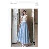 Spring Summer A Line High Waist Pants Skirt Women Trend Fashion Japanese Culottes Casual Loose Ice Silk Wide Leg Pant