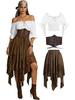 2026 Large Renaissance Lace Skirt Dress - Asymmetrical Halloween Fairy Style
