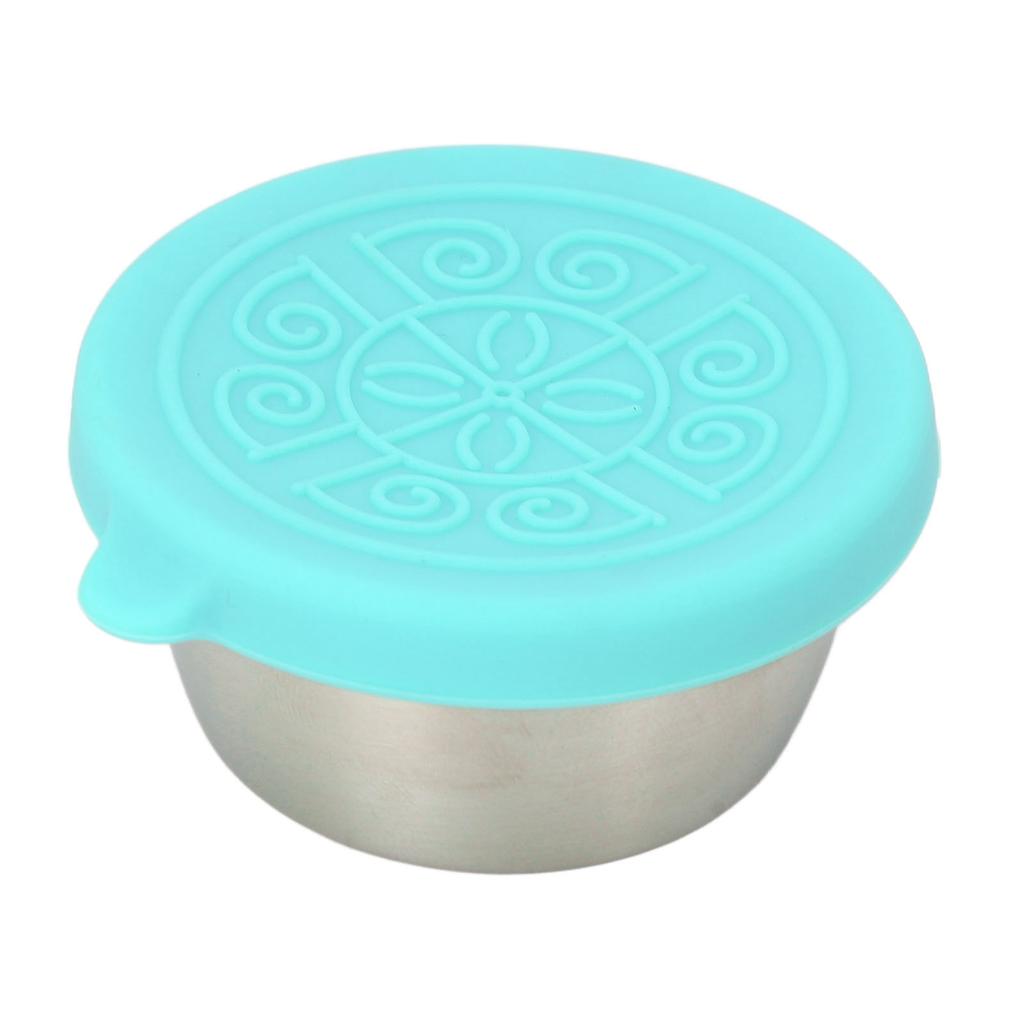 Buty Salon Essential Oil Cup Portable Stainless Steel Condiment Salad Dressing Container with Lid 50ml