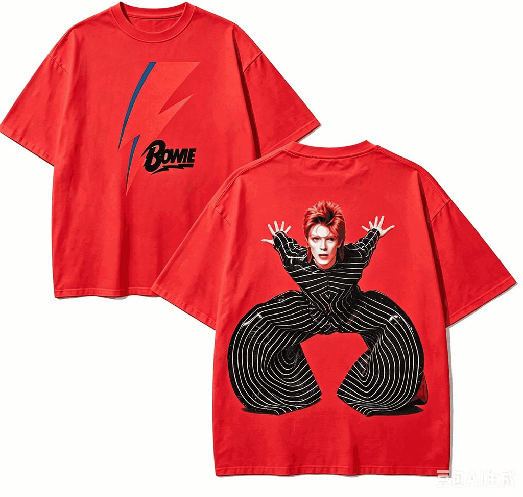 David Bowie Maglietta Regalo per Fan Unisex Unisex Harajuku Oversize Unisex Manica Corta Streetwear Alta Qualità Comoda Classica