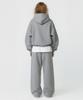 PRINOAR [Fleece Line Option] Statement String One-Pleat Wide Pants - Melange