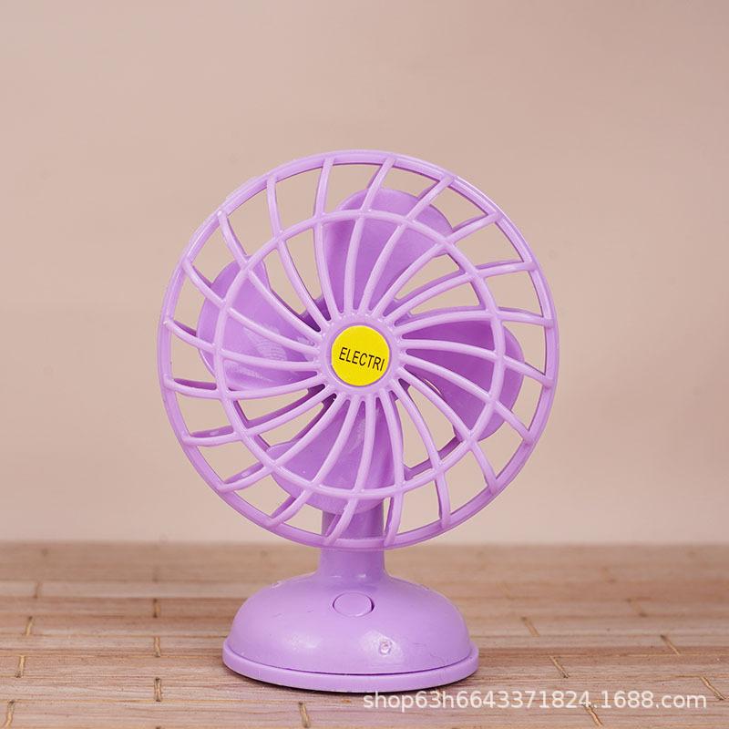 Mini Classic Electric Small Fan Home Appliance Model Ornament Doll House Ornament Play House Children'S Small Toys