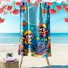 Cartoon Divers Octopus Treasure Design Beach Towel Quick-drying for Travel Outdoor Sports Jogging Beach and Swimming