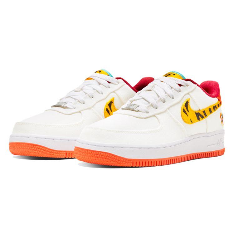 Nike Air Force 1 07 LV8 GS Year of the Tiger Kids Sneakers White Sail University-Gold DQ4502-171