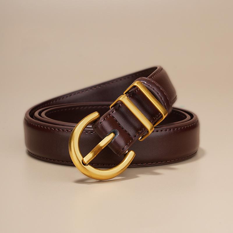 

Женский Новый Кожаный Простой и Высококлассный Декор Пряжкой-Булавкой с Джинсовым Ремнем Модные Брюки 105cm