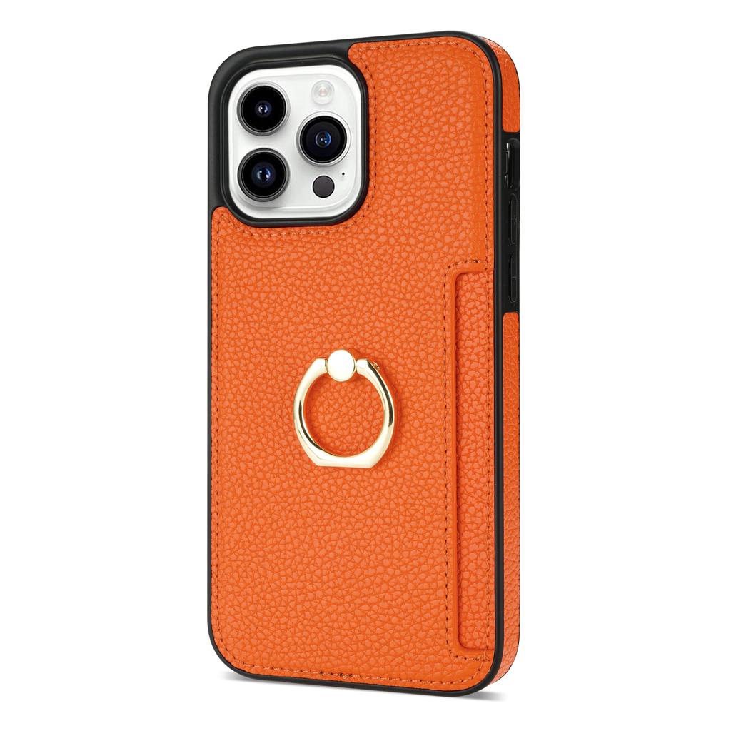 Leather Wallet Phone Case for iPhone Air 17 16 15 14 13 12 11 Pro Max XS XR X 7 8 Plus Ring Holder Card Solt Litchi Stand Cover
