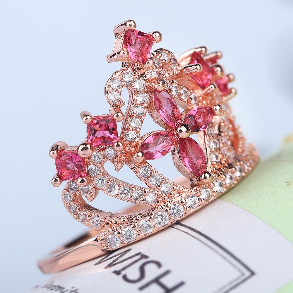 Factory Straight Colorful Crown Ring Women'S Personalized Original Ring, Jewelry Goods