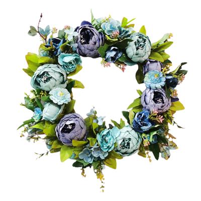 Weihnachtskranz, handgefertigt, Pfingstrose, Kranz, künstlicher Frühlingskranz, Girlande für Tür, Wand, Hochzeit