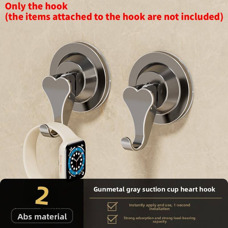 Modern Minimalist Plastic Suction Cup Hook For Kitchen Bathroom Wall Mounting Strong Hold