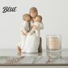 Resin Family Love Statue Mother Holding Baby Figurine for Bedroom Desk Healing Home Ornament Heartwarming Decor Ornament Gift New Mom Shower