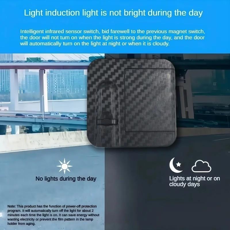 2Pcs Ice Crystal Wings Car Door Welcome Projector Lights Car Led Sensor Ambient Lights Night Lighting Universal For Sedan & Suv