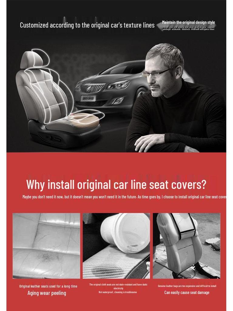 Durable Leather Golf Car Seat Cover – Universal Fit for All Seasons, Five-Seat Full Coverage.