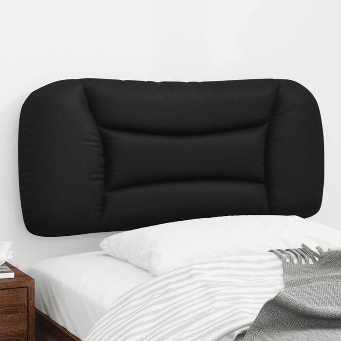 VidaXL Coussin de Tête de Lit, Oreiller de Lecture avec Fermeture à Glissière, Coussin de Lecture pour Lit Chambre, Noir 80 374532