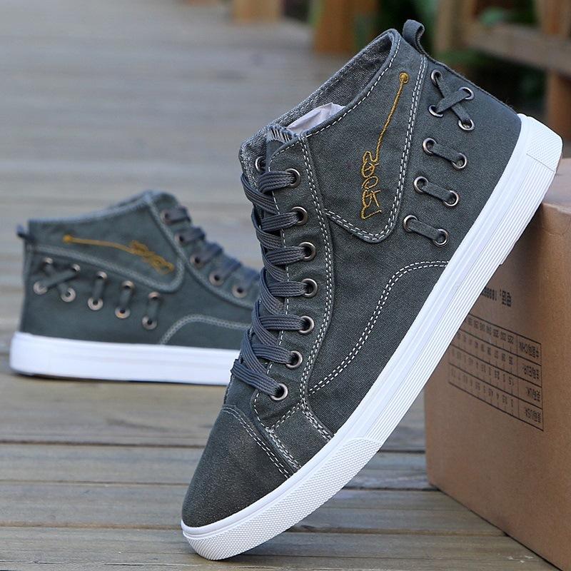 Canvas shoes men's 2024 summer new men's casual shoes trend versatile low top board shoes Korean breathable cloth shoesy89