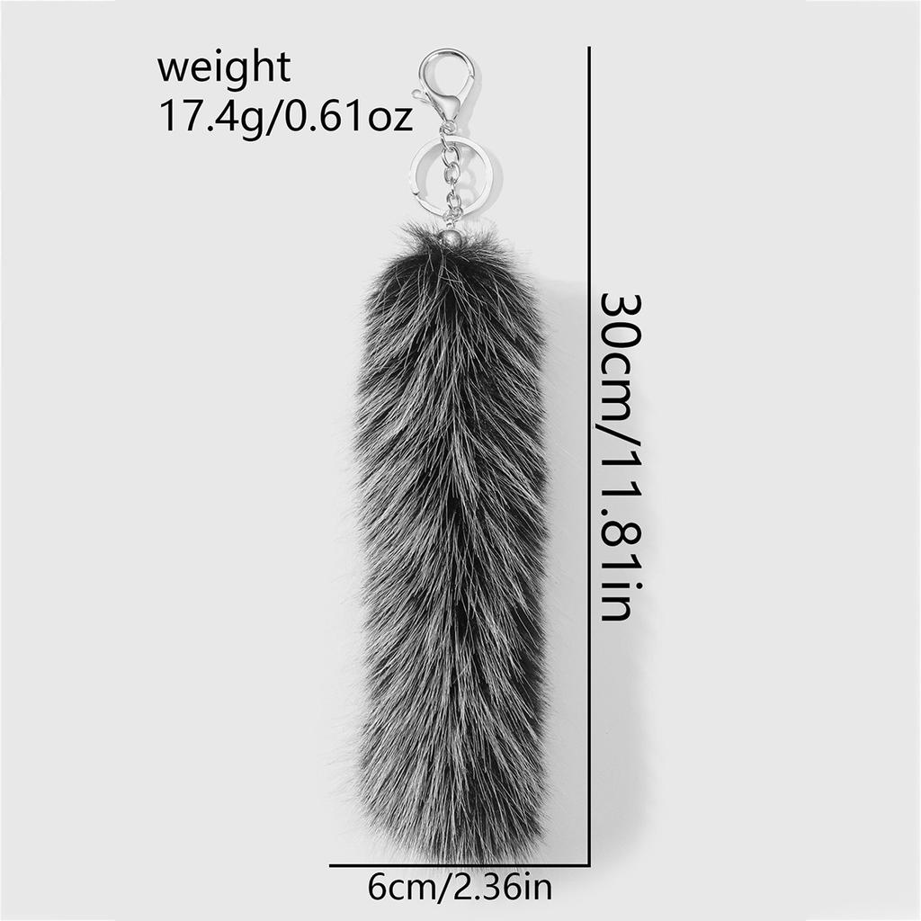 Fox Tail Keychain Irregular Car Keychain Bag Pendant Tail Animal Style Leopard Colored Keychain Cute Plush Keychain For Women