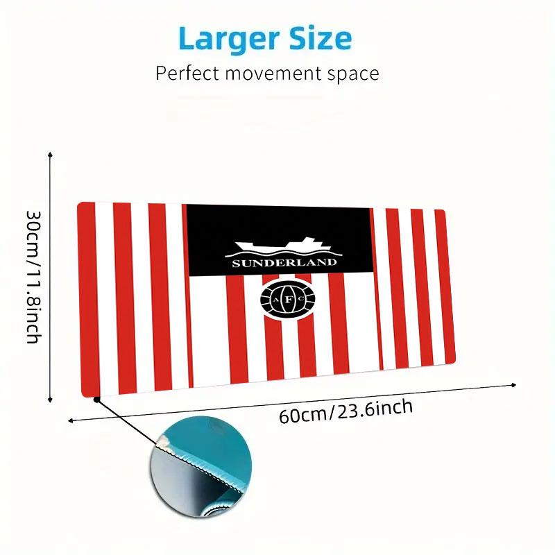 Sunderland Association Football Club Logo Large Size Mouse Pad Large Gaming Table Cushion Non-slip Laptop Tablet Big Mousepad XXL Mat Mini PC Playmat 