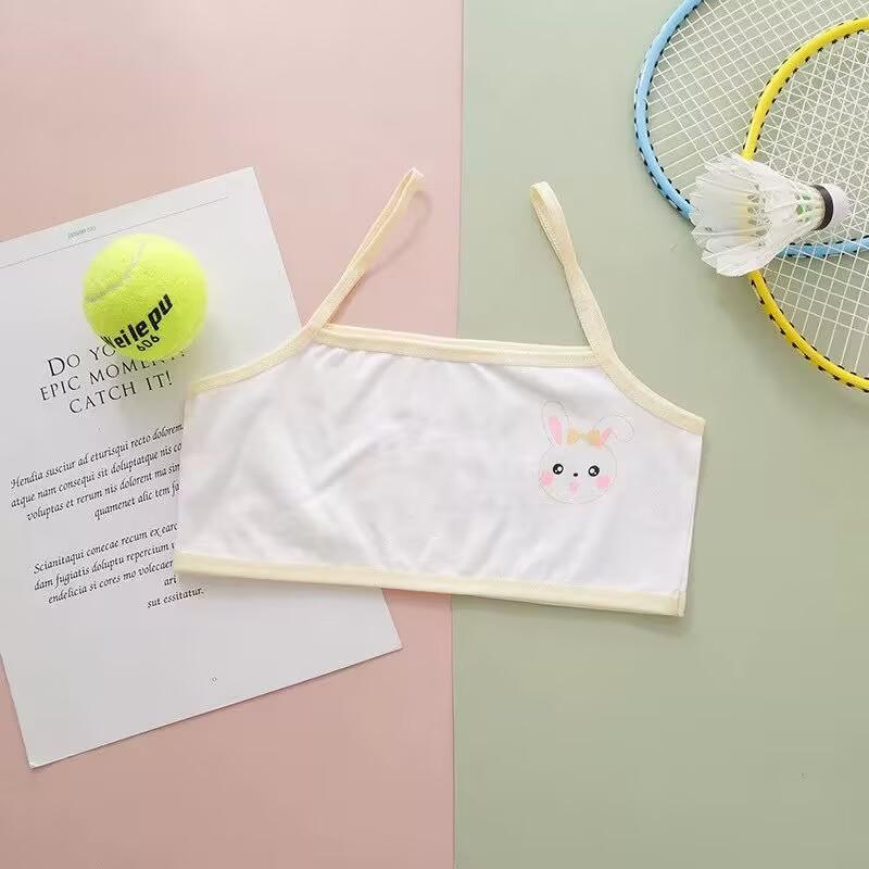 

Тренировочный бюстгальтер для девочек, детское нижнее белье, хлопковый жилет для девочек, укороченный топ, От 8 до 14 лет one size жёлтый