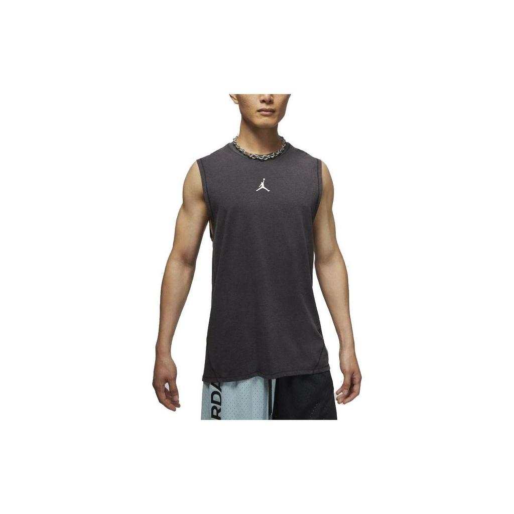Jordan Logo Print Sleeveless Crew Neck Tank Top Men Tops Grey DM1827-010
