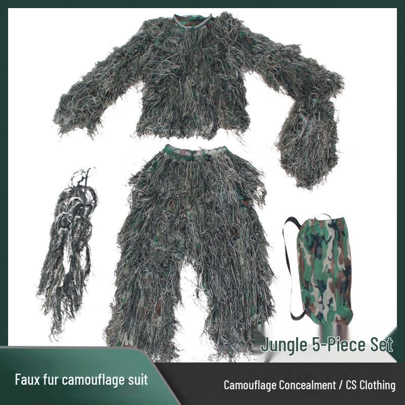 Camouflage Ghillie Suit 5-Piece Set