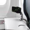 Portable Foldable Airplane Phone Holder Handfree Travel Tablet Bracket 360 Rotation Multifunction Tablet Mount Seat