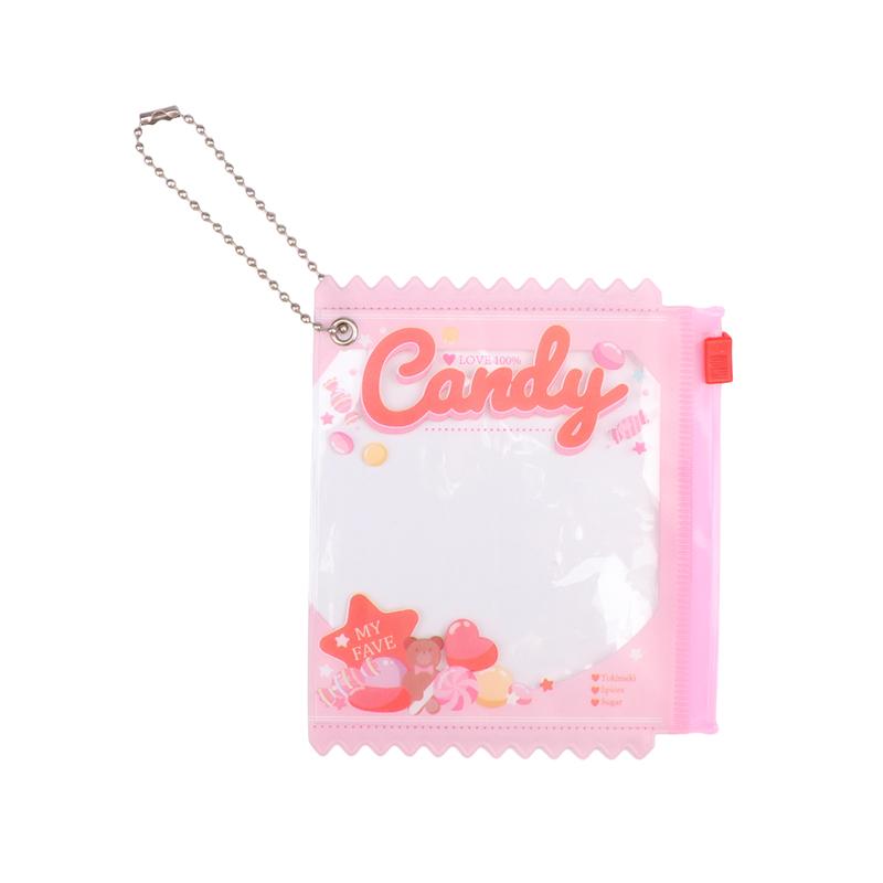 Cartoon Transparent Pvc Dustproof Storage Bags Doll Display Bag With Keyring Mini Mystery Box Dolls Organizer Pouches