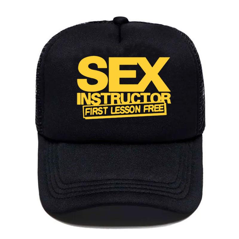 Sex Instructor Funny Creative Baseball Cap Men Women Parent-Child Hats Mesh Visor Outdoor Adjustable Caps Moto Gp Baseball Cap