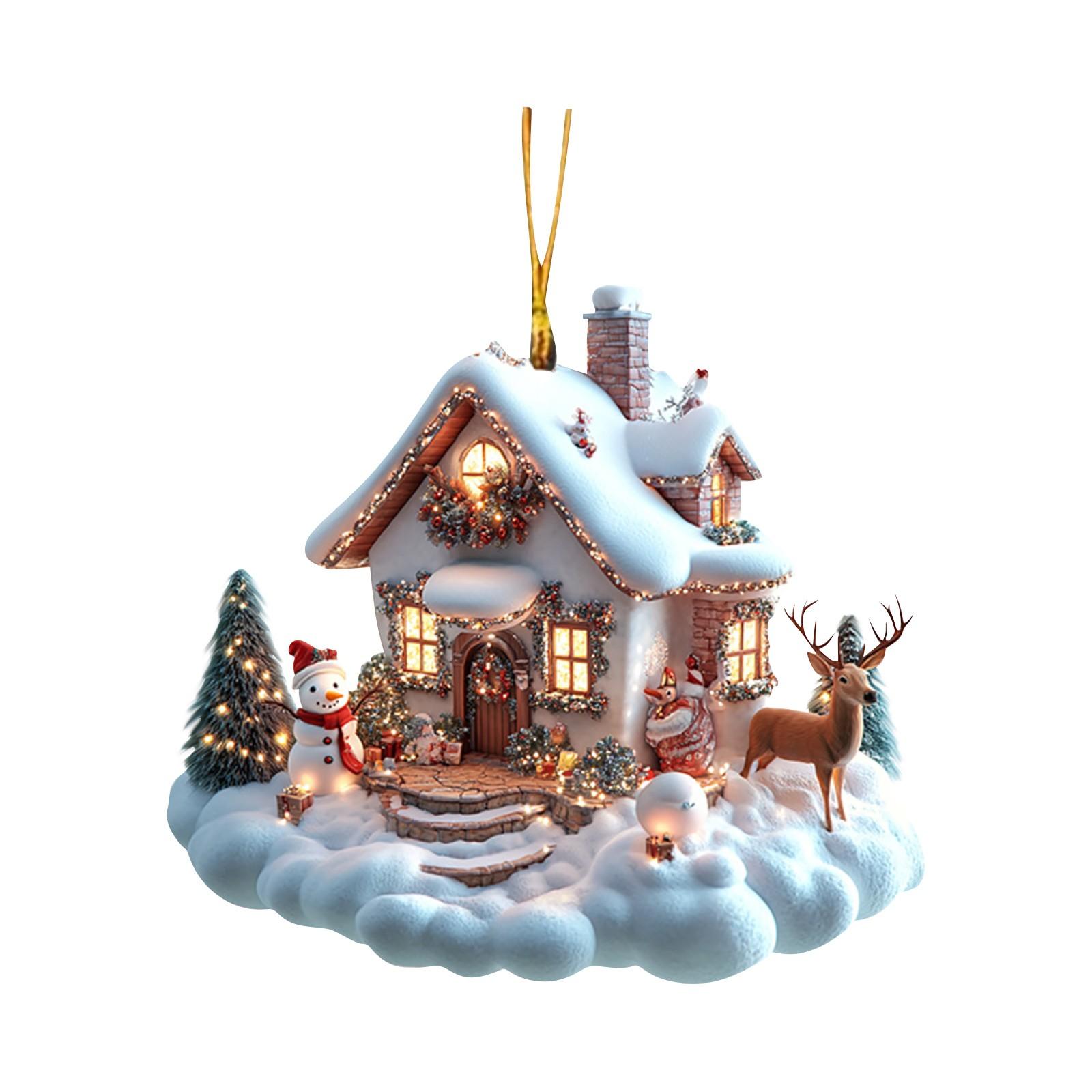 

Подвеска для автомобиля «Рождественский иглу» Акриловая подвеска Подвеска «Рождественская елка» One Size