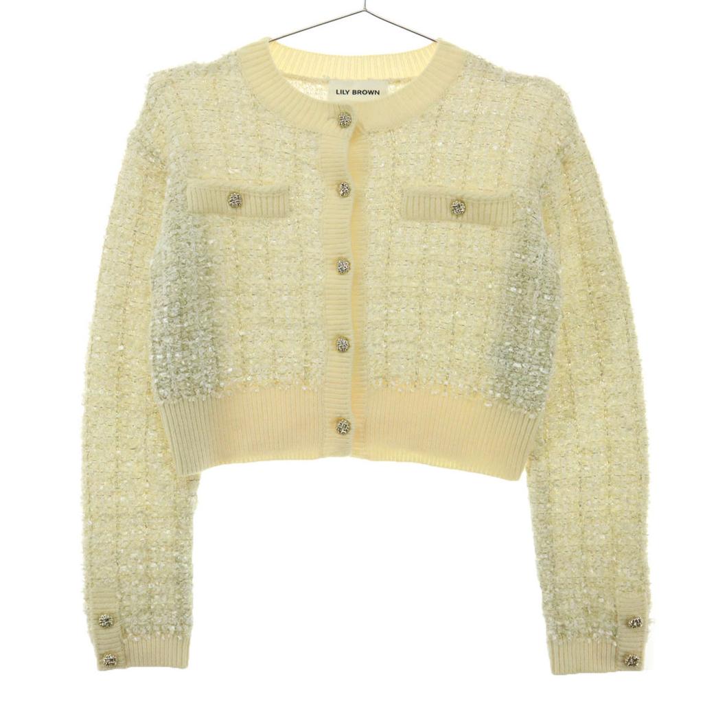 Lily Brown 23AW Long sleeve cardigan F White system Women Used
