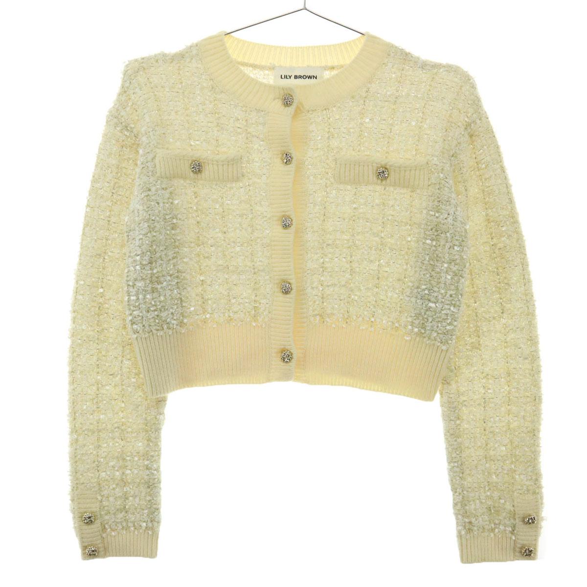 

Lily Brown 23AW Long sleeve cardigan F White system Women Used