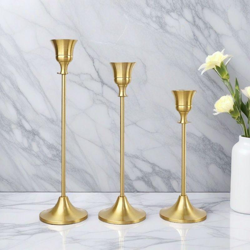 Nordischer Vintage Metall Kerzenhalter – Romantische Kerzenlicht-Dinner-Dekoration für Valentinstag und Heimdekoration
