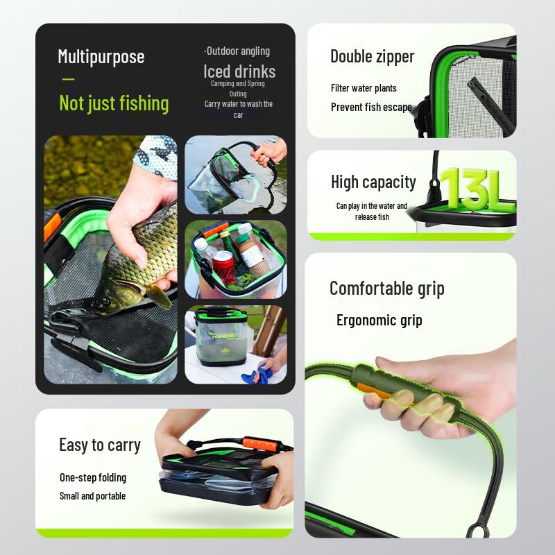 Han Ding Collapsible Fishing Water Bucket