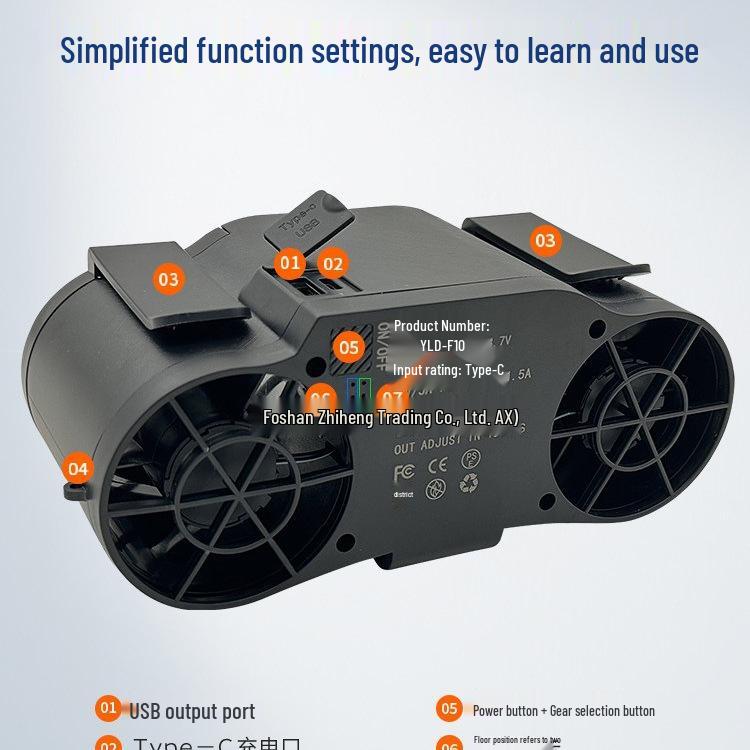 Waist-Hanging Portable Cooling Fan for Welders and Construction Workers