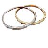 Elegant Zirconia Bamboo Bracelet: Gold-Plated Copper for a Sophisticated Touch